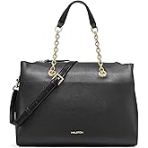 H HALSTON womens Janis Top-zip Satchel Bag With Adjustable Strap