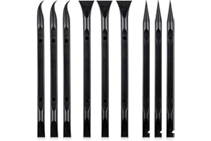 HONOSON 9 Pieces Plastic Scraper Tool Scratch Free Crevice Cleaning Sticker Remover Tool Multipurpose Non Scratch Scrapers for Tight Spaces, Kitchen, Crevices, Auto Detailing, Paint