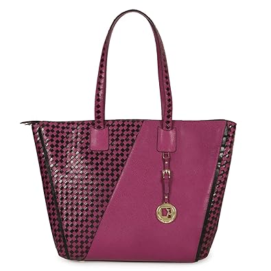 Da Milano Womens Shoulder Bag (Purple & Brown)