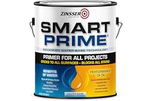 Zinsser 249729 Smart Prime Water-Base Universal Primer, Gallon, White