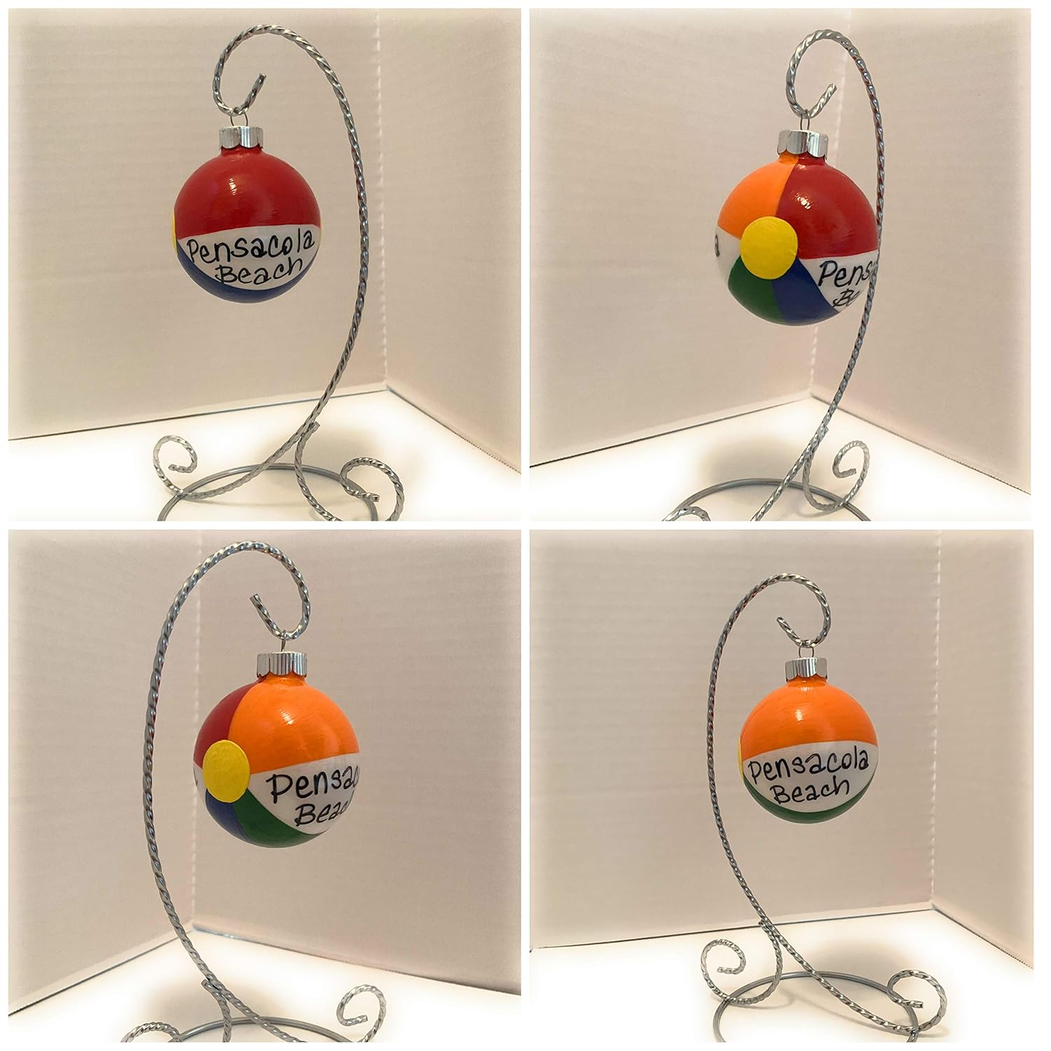 Pensacola Beach Ball Ornament Handmade