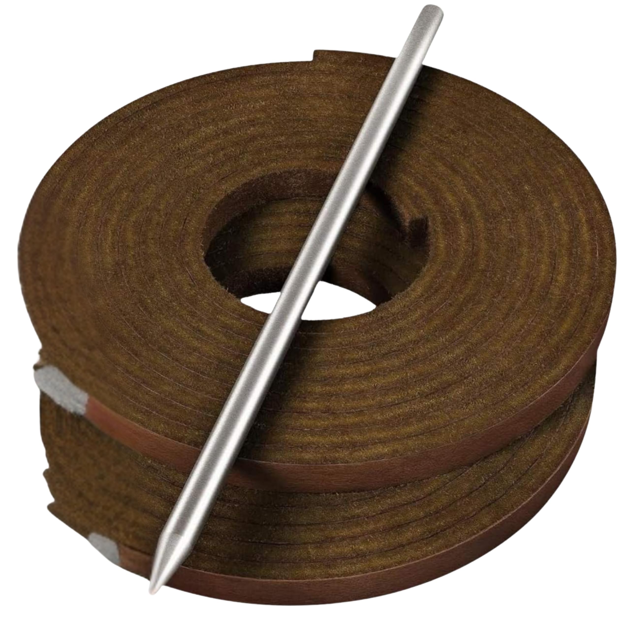 TOFL Softball and Baseball Glove Lace Set, Glove Repair Kit, 2 Leather Laces with Lace Needle for Catch Glove, Medium Brown, One Size