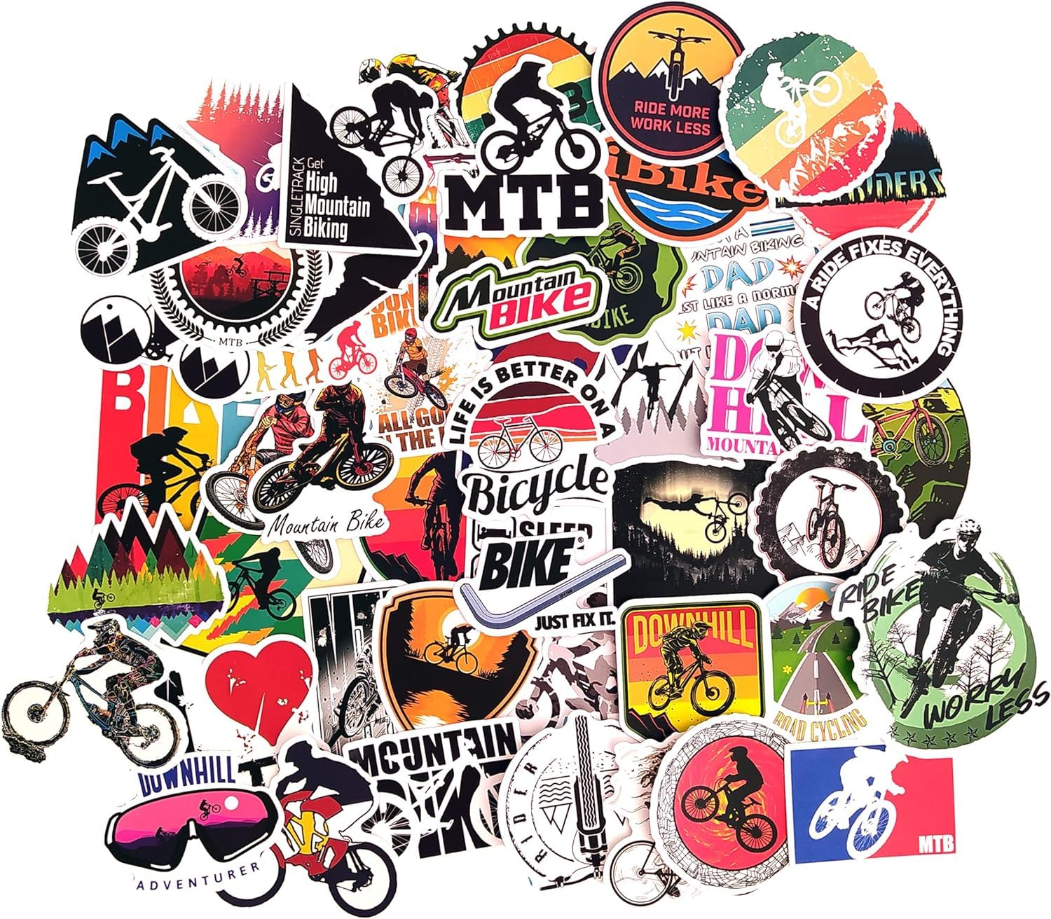 Motorbike & Helmet Stickers - Aesthetic Decals for Adults & Kids - MTB, BMX, Scooter, Skateboard & Phone