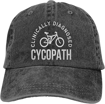 Bycicle Vintage Cycling Hat, Adjustable Baseball Cap Unisex Washable