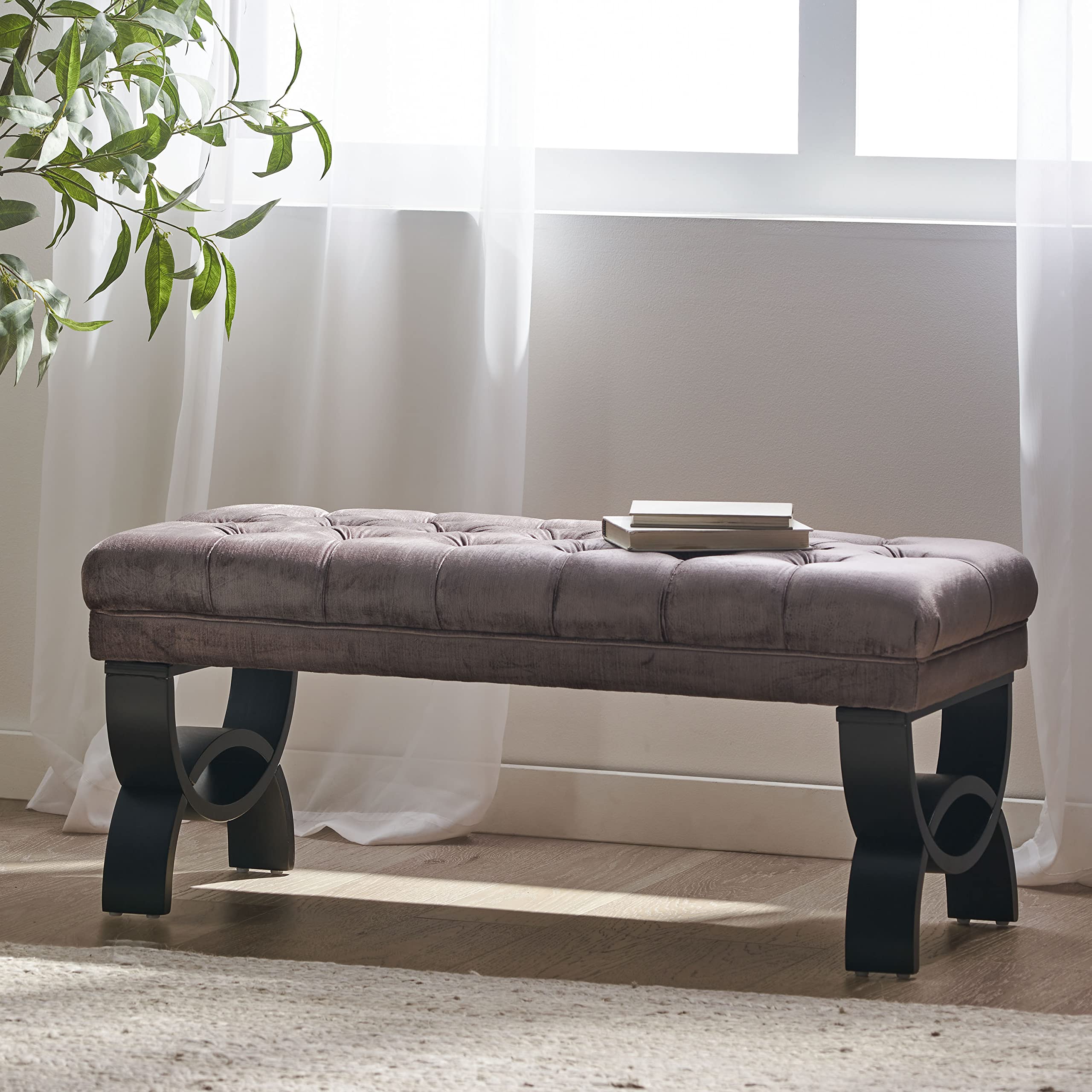 Velvet Ottoman