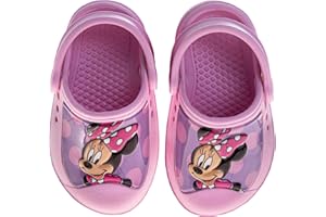 JOSMO Disney Mickey Mouse and Minnie Mouse Clog Sandals Closed Toe Backstrap Baby Boy and Girl Slip on Slides Quick Dry Water Pool Shoes (Sizes: 2-4 Infant / 5 Toddler)