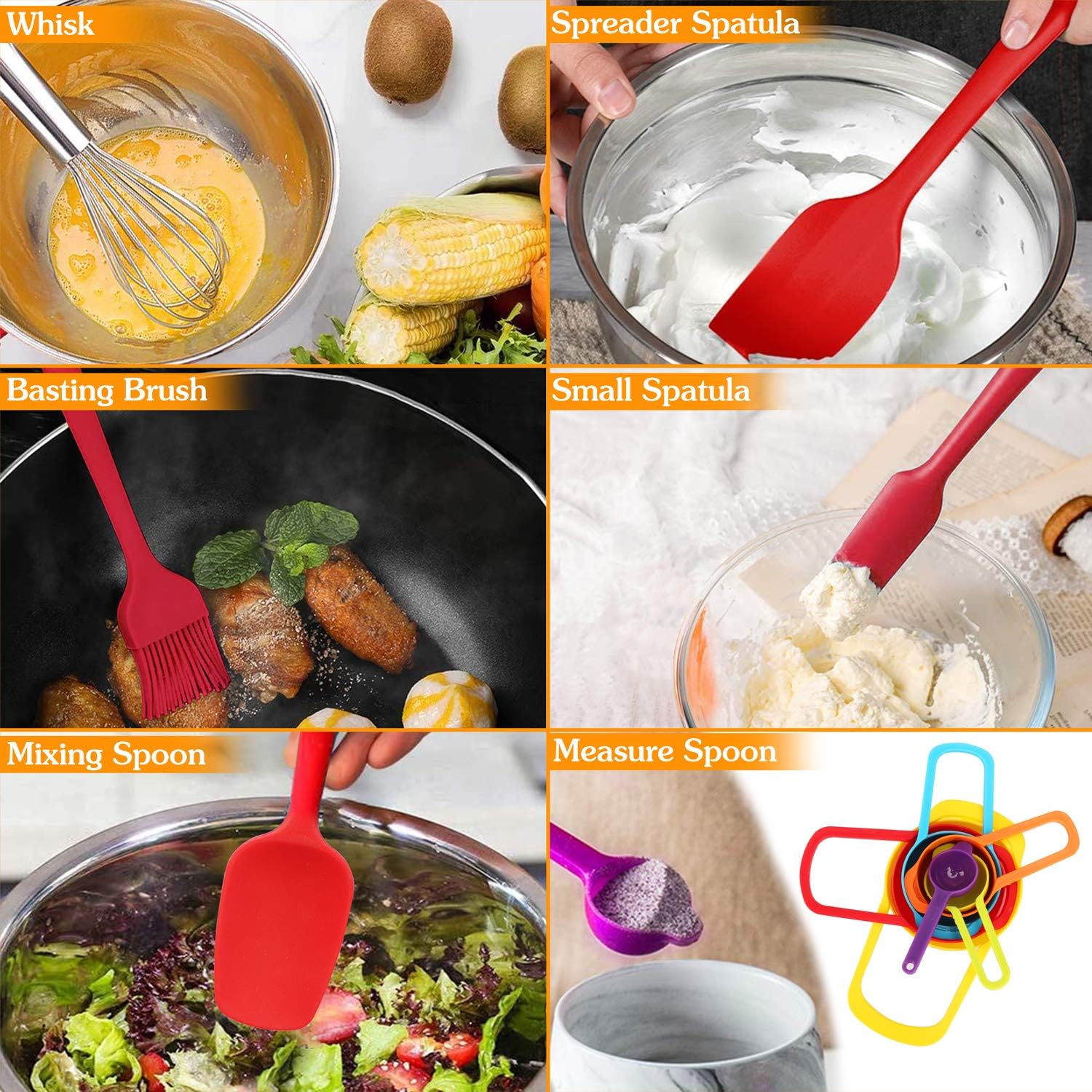 Mixing Bowls - Babyltrl Mixing Bowls Set, 18pcs Kitchen Tools Stainless Steel Nesting Mixing Bowls with Lids, Size 7, 6, 5, 4, 3, 2, 1.5 QT, 7 Colors Kitchen Bowls for Mixing, Serving & Prepping: Kitchen & Dining