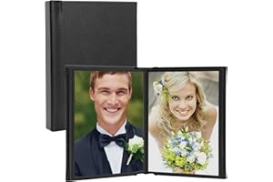 Neil Enterprises Inc. 5" x 7" Black Leather Self-Stick Photo Album - Holds 20 Photos