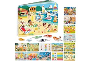 Freebear Busy Book for Toddlers, Book for Toddlers, Preshool Kindergarten Learning Activities, Autism Sensory Toys, Travel Toys, Gifts for Girls and Boys 4 5 6 7 8 Years (FantasyLand)