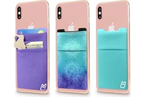 Cardly Wallet | Card and Money Holder for Cell Phone | Sticks On Case (Purple & Blue & Mandala)