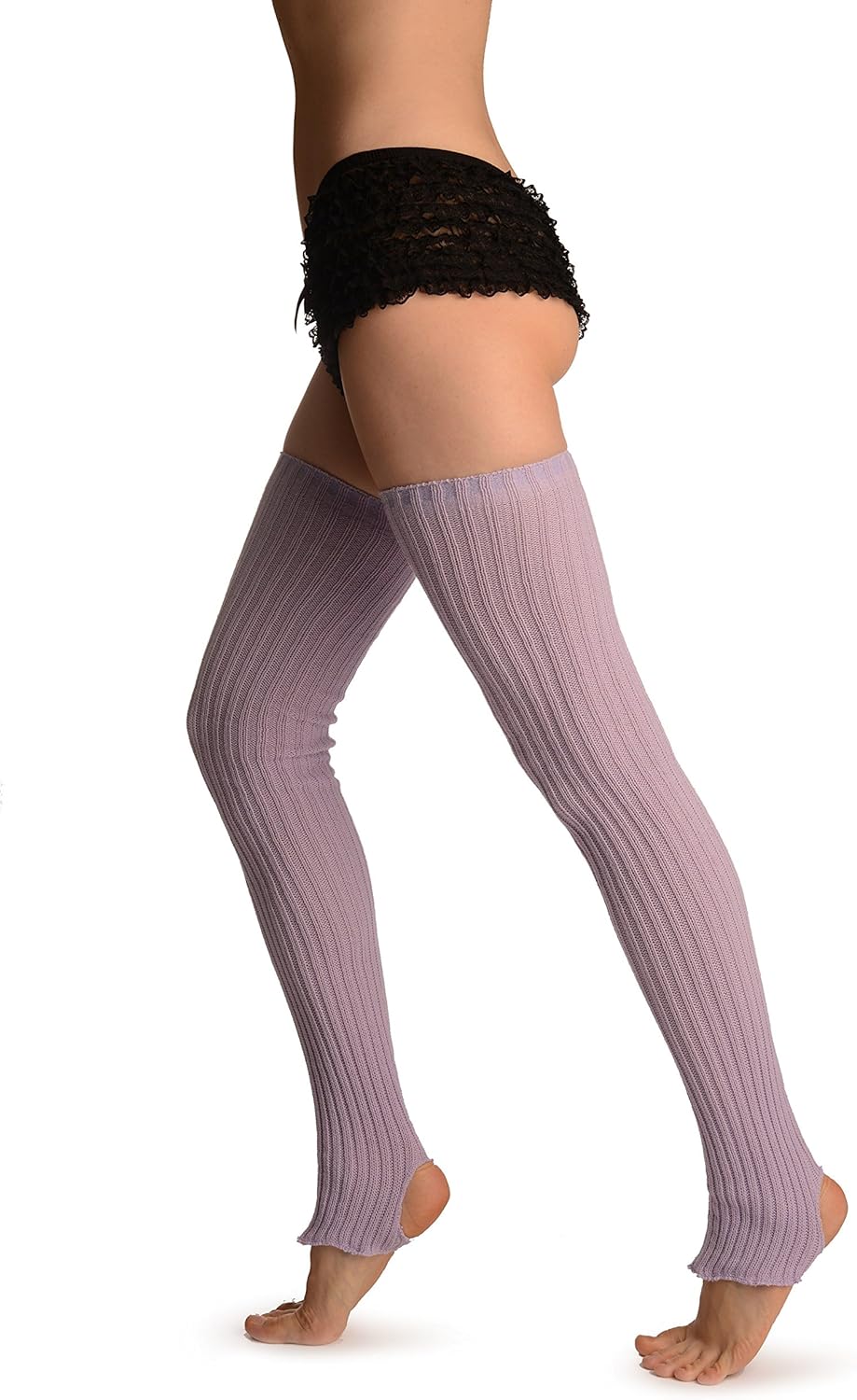 Lilac Purple Stirrup Dance/Ballet Leg Warmers Purple Leg