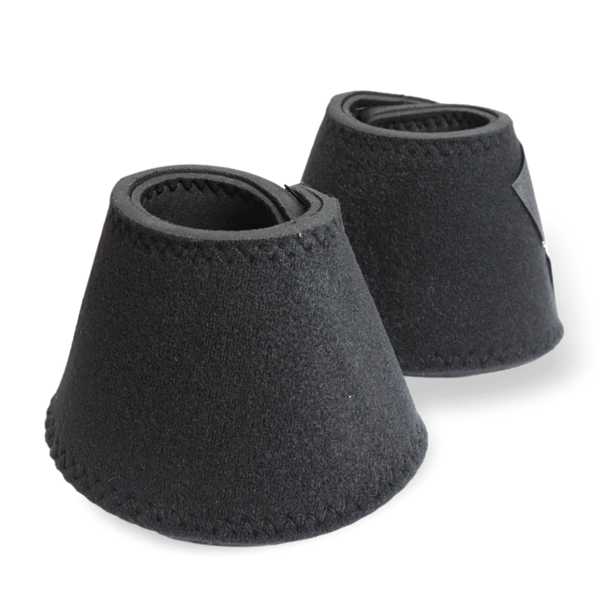 Pferdelinis Bell Boots for Horses, Ponies, Warmblood, Coldblood, Thoroughbred, Black, Neoprene Jumping Bells S-XL, Hoof Protection for Riding, Jumping, Terrain, Willow (XXL (Black))