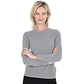 Cashmeren Women’s Basic Crewneck Sweater 100% Pure Cashmere Long Sleeve Round Neck Pullover