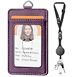 Leather Badge Holder and Adjustable Retractable