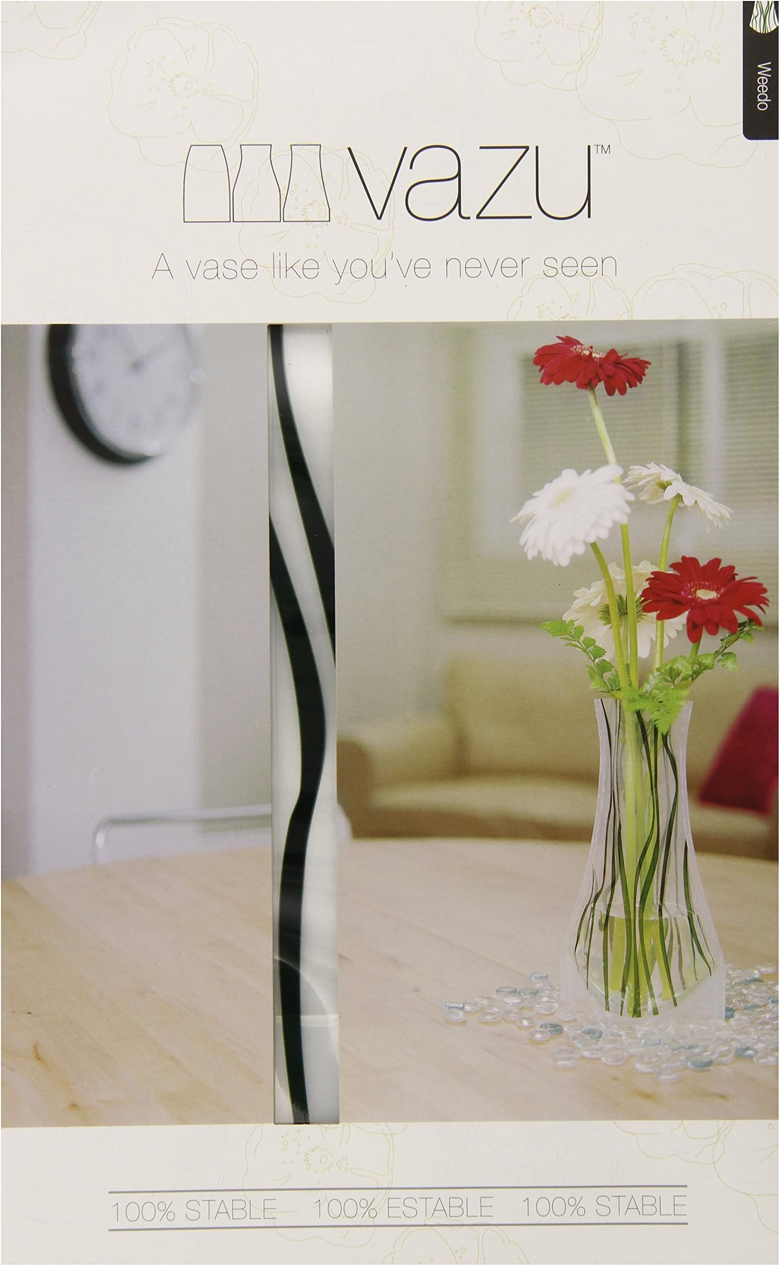 Vazu Expandable Clear Flower Vase - Weedo