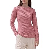 v28 Women Crew Neck Knit Stretchable Elasticity Long Sleeve Sweater Jumper Pullover