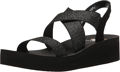 yellow box bunkie strappy wedge sandals