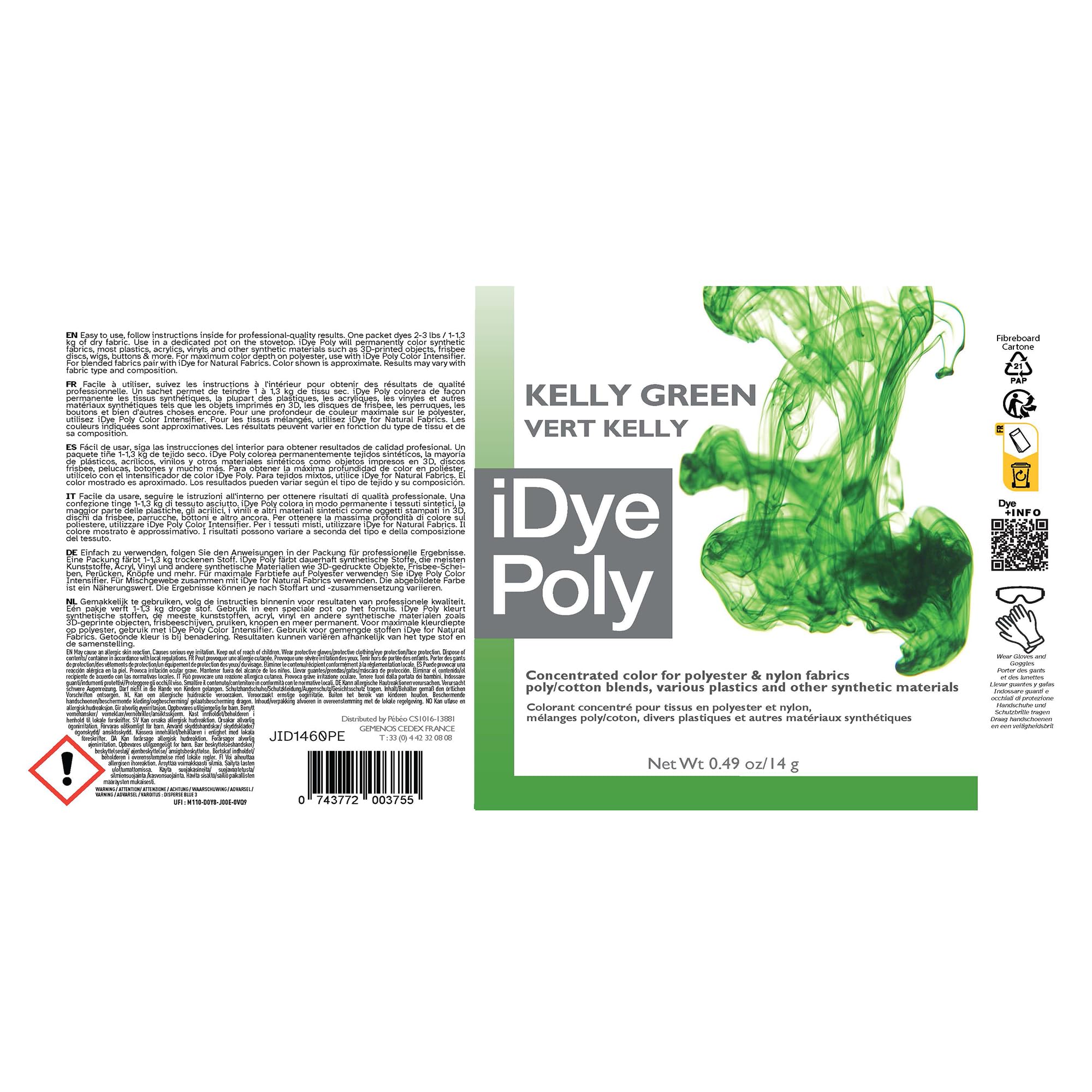 Jacquard iDye Poly .49 Oz - Kelly Green