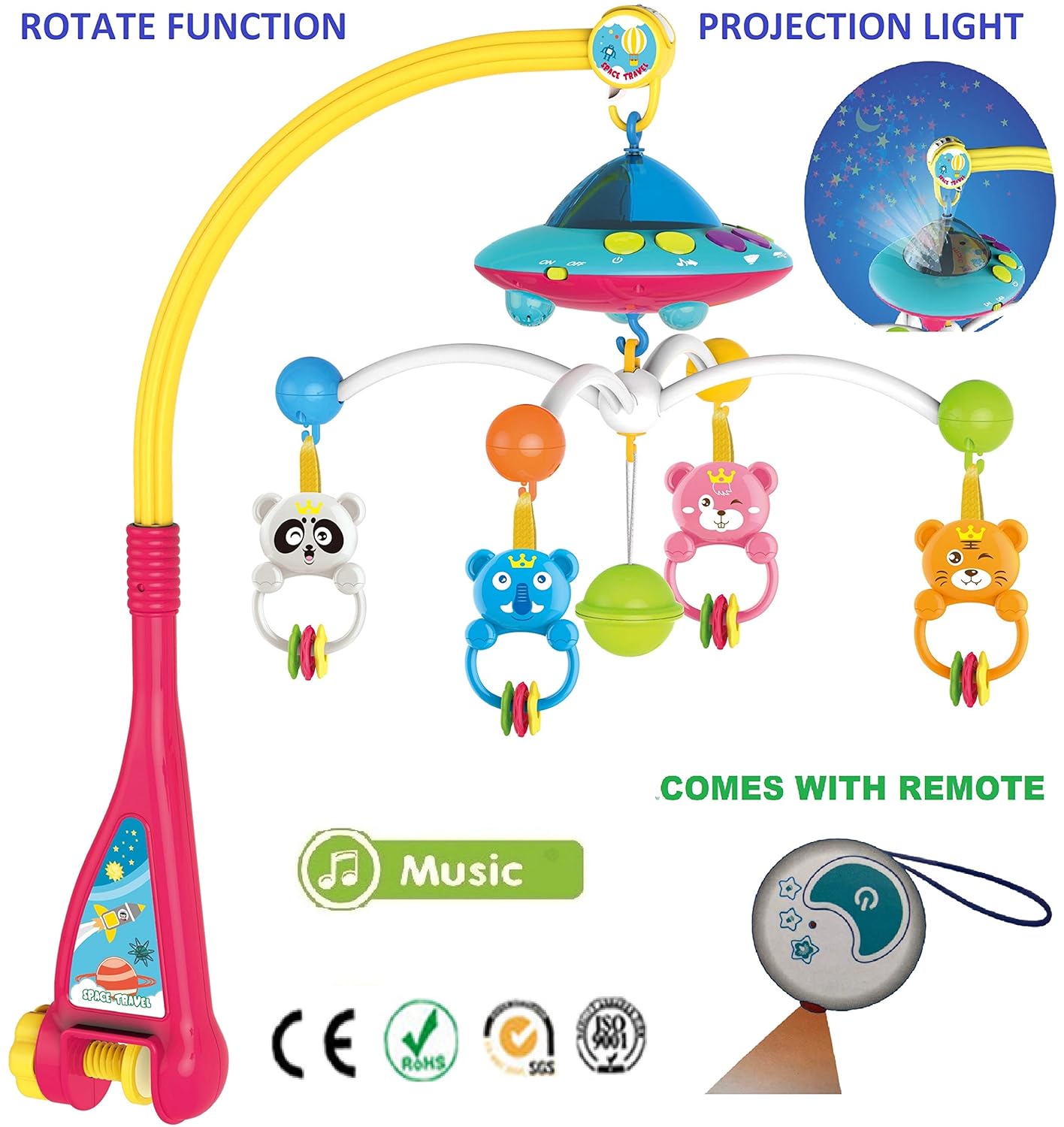 cot mobile with remote