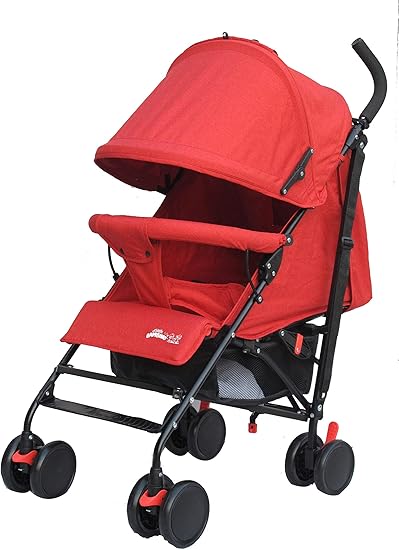 red pushchair