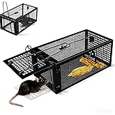 AGJIQ Humane Mouse Trap, Rat Trap Cage, Suitable for Indoor & Outdoor Use, Live Catch & Release Design for Mice, Chipmunks, V