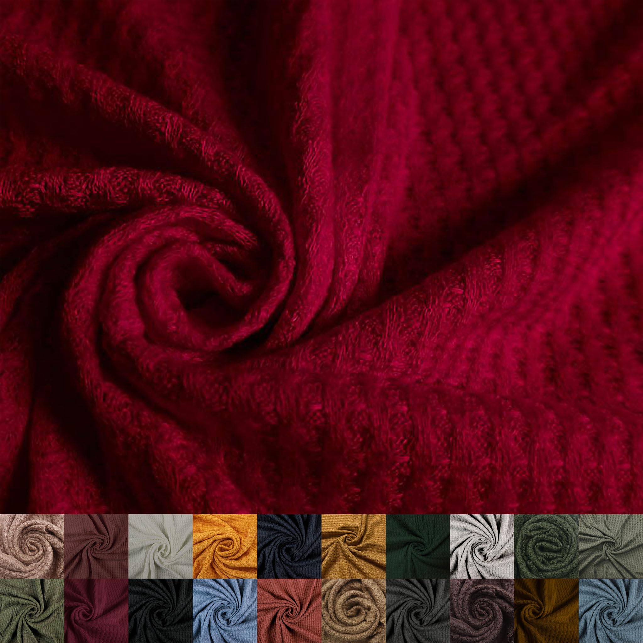 Texco Inc 59" Wide Rayon Spandex Waffle Open Knit