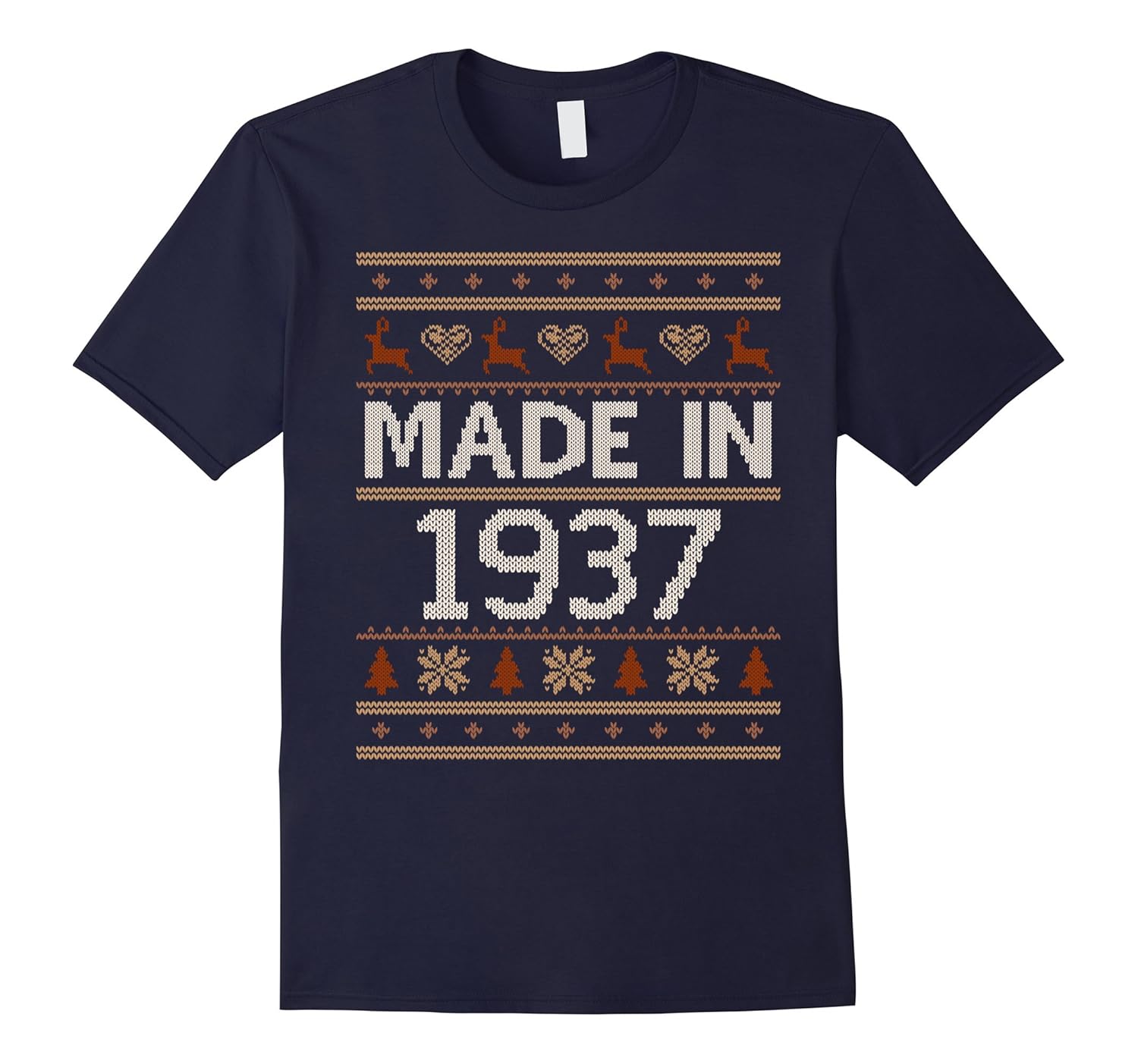 Crochet Christmas Made In 1937 T-shirt 80th Birthday-Rose