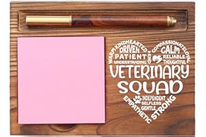EFFJNSG Veterinary Squad Gifts, Appreciation Gifts for Veterinary Tech, Thank You Gifts for Vet Tech Veterinary Assistant Nurse, Animal Doctor Gifts Desk Self-Stick Note Pad Holders EDP21