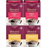 Teeccino Hazelnut & Vanilla Nut Herbal Tea Variety Pack - Roasted Herbal Tea That’s Caffeine Free & Prebiotic for Natural Energy, 10 Tea Bags (Pack of 4)