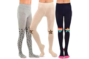 TeeHee Little Girls and Toddlers Fashion Casual School Tights 3 Pair Pack