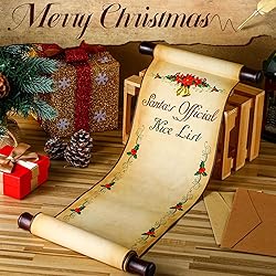 Watersay Christmas Santa's Nice List Scroll Paper