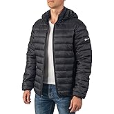Alpine Swiss Mens Light Puffer Jacket Removable Hood Milo Winter Coat Packable Water-Resistant Down Alternative Bubble Jacket