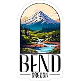 Bend Oregon Sticker 4 Inch Travel Souvenir City Destination - Waterproof Vinyl Decal for Laptop Water Bottle Car Tumbler - Durable Aesthetic Long-Lasting Stickers for Adults ID44990