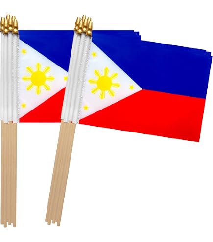 Philippines flag with mountains and sunset in the background 20896288