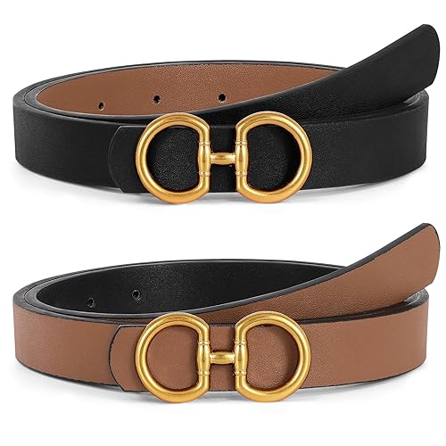 TRIWORKS Women Reversible Leather Belt for Jeans Pants Fashion