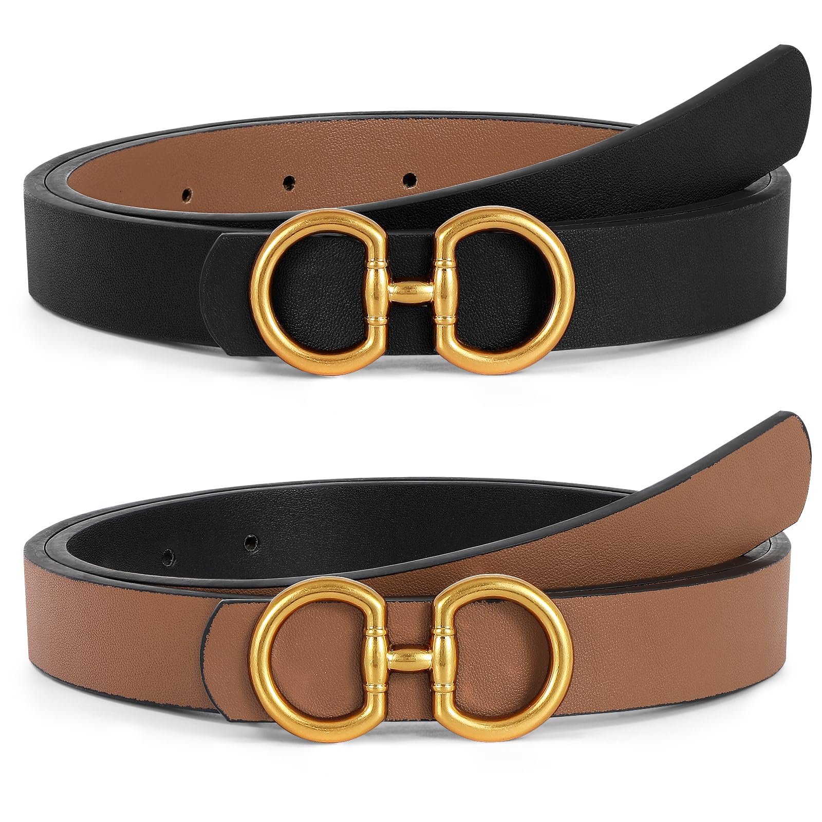 Lauren Ralph Lauren Women's Logo Reversible Pebbled Leather Belt - Macy's - View #5