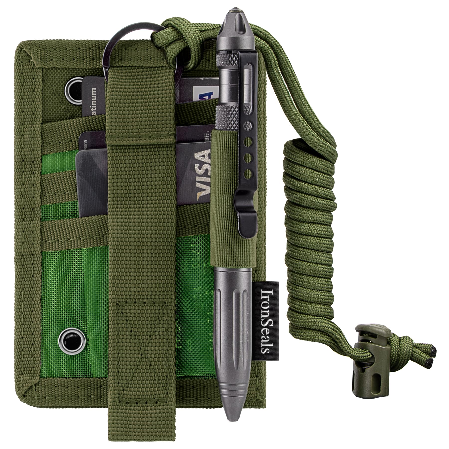 Photo 1 of IronSeals Tactical ID Card Holder Hook & Loop Patch Badge Holder Detachable Quick Rip-Away Badge Holder with Key Ring and Adjustable Neck Lanyard