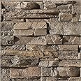 AZ Faux High-Density Polyurethane Faux Stone Wall Covering Panels for Interior and Exterior Decor | Stacked Stone Siding Panel | Sedona | 8" L x 8" H | Sample Size | Brown Earth