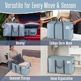 VENO 6 Pack Moving Bags Light Blue Matte Extra Large Heavy Duty Totes with Lids view 6