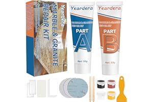 Yeardera Granite Repair Kit, Marble Repair Kit (Color Match), Super Strong and Waterproof Porcelain Repair Kit, Tile Repair Kit for Marble, Quartz, Porcelain, Tile, Resin, Acrylic, Granite and More