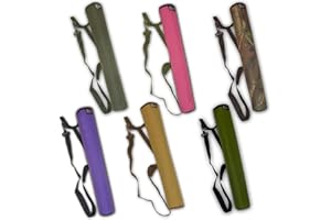 CarolUSA Archery, Hunting Indoor Outdoor Shooting Target Practicing Dual Use Nylon Fabric Shoulder Back & Hip Side Youth Arrow Quiver, Arrow Holder Bag,