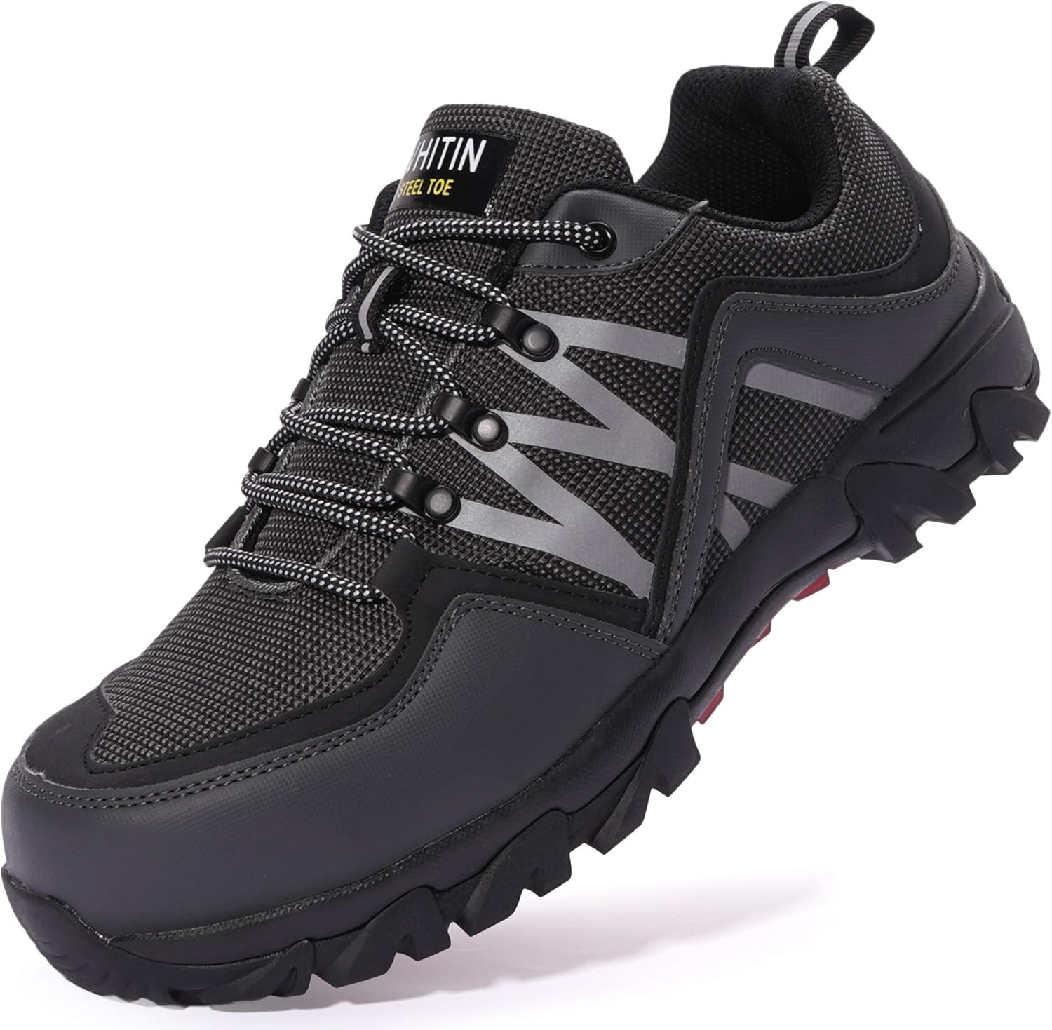 WHITIN Men's Steel Toe Slip Resistant Puncture Proof Construction Safety Work Shoes: Shoes