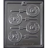 Life of the Party Lollipop Chocolate Candy Mold - Clear, Round, PVC &amp; BPA Free