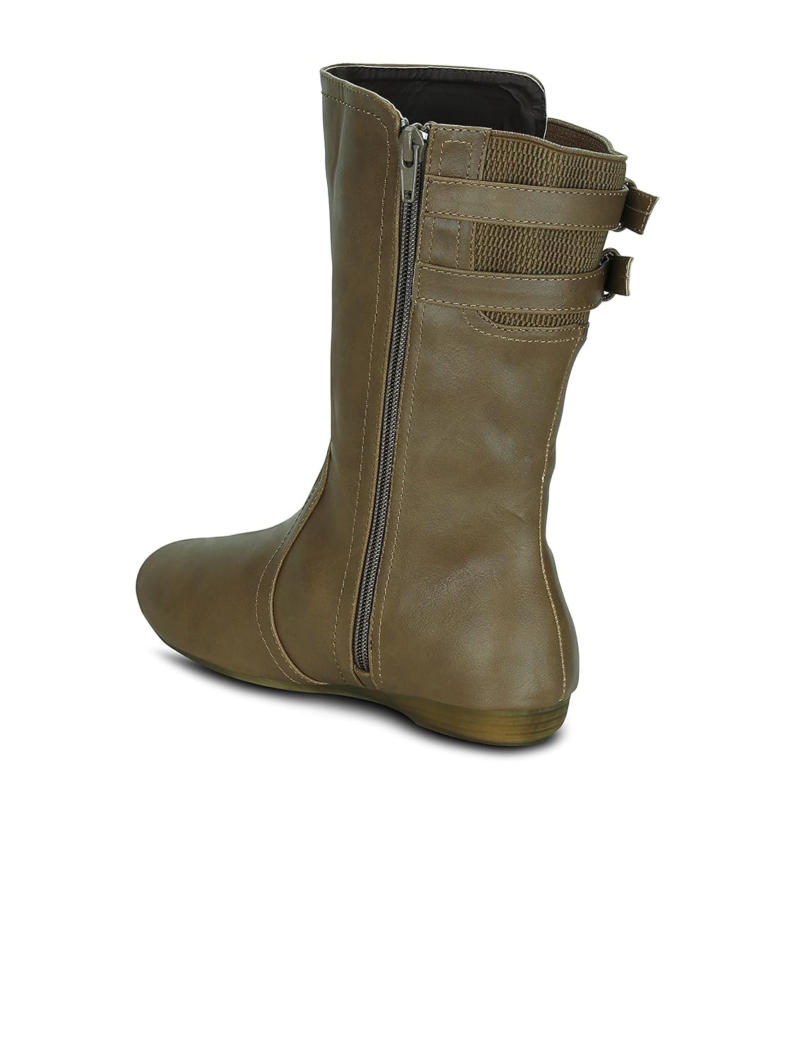 get glamr women's tan synthetic boots (lte-766-tan-40) - 7 uk