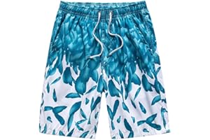 Mens Swim Trunks Men's Swim Trunks Quick Dry Beach Shorts with Pockets and Mesh Lining Swimwear Mens Board Shorts