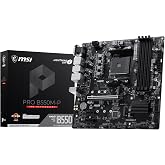 MSI PRO B550M-P Motherboard, mATX - Supports AMD Ryzen 5000/5000 G-Series, 4000 G-Series, 3000/3000 G-Series Desktop Processors, AM4 - DDR4 Memory Boost (up to 4400+ MT/s OC), PCIe 4.0 x16, M.2 Gen4