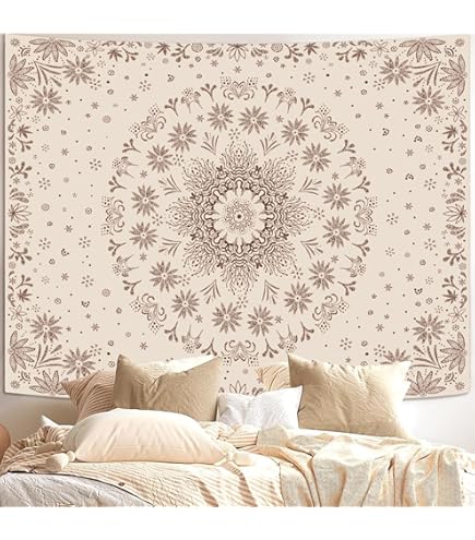 Amazon.com: Neasow Bohemian Tapestry Wall Hanging, Beige