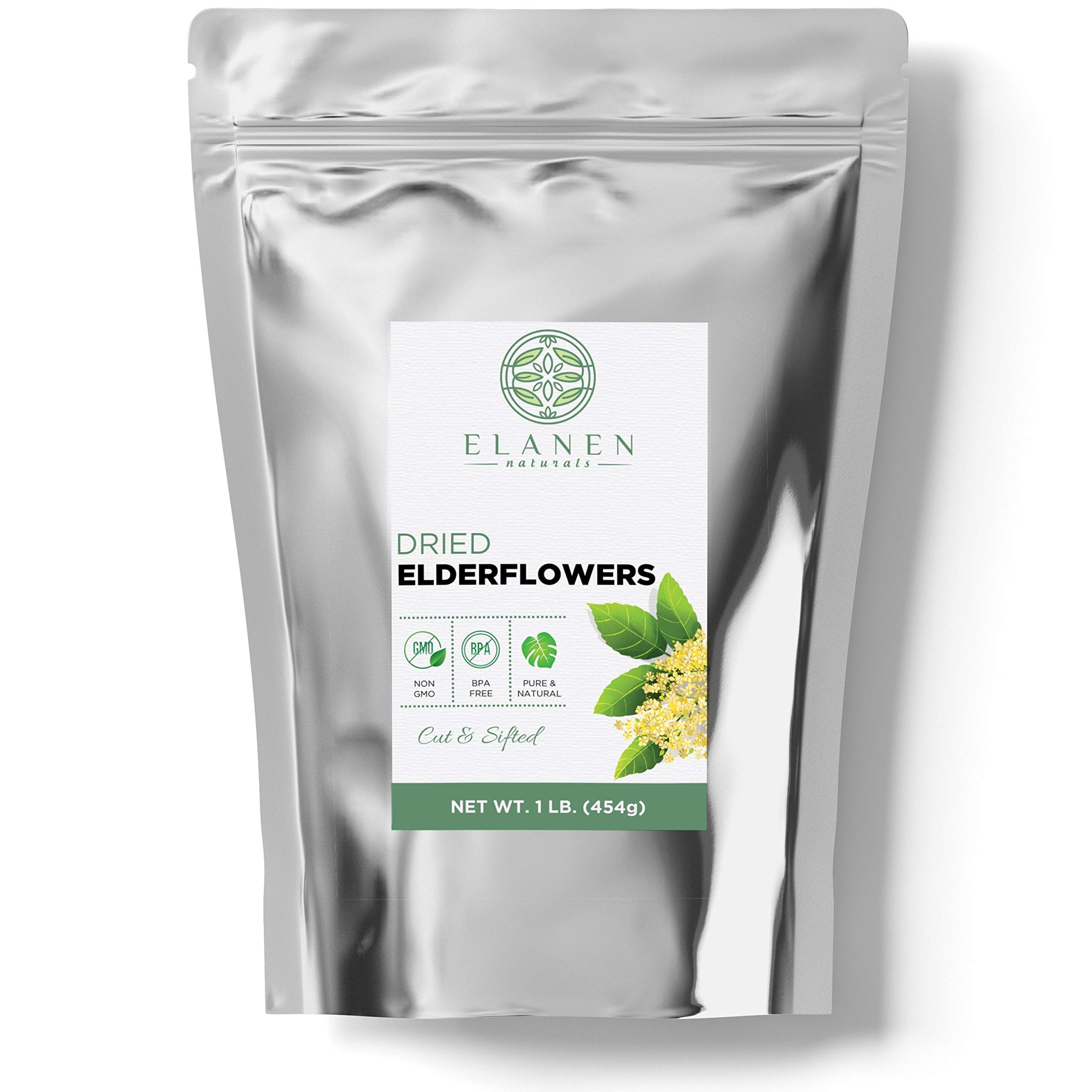 Dried Elderflowers 1 lb. (16 oz.), Contains Organic NonGMO Dried Elder