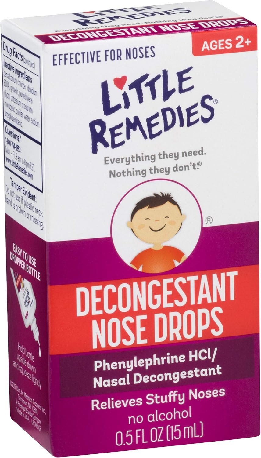 Little Remedies Nasal Decongestant Drops, 0.5 oz, Pack of 6: Health & Personal Care