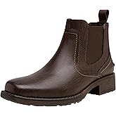 Jousen Chelsea Boots Men Square Toe Ankle Mens Dress Boots Casual Slip On Boots for Men